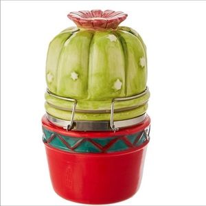 Boston Warehouse Potted Cactus Hinged Jar NEW